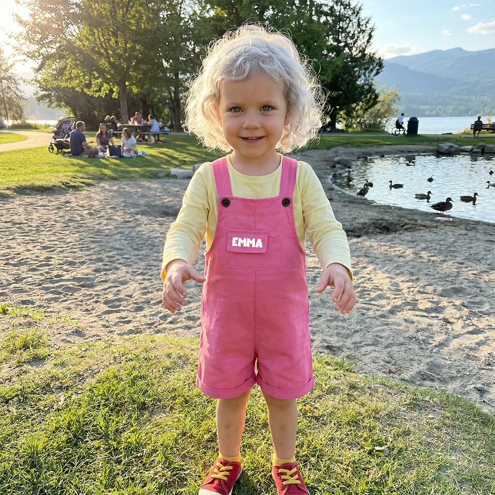 Personalized Kids Multicolor Cozy Overalls| Pants30