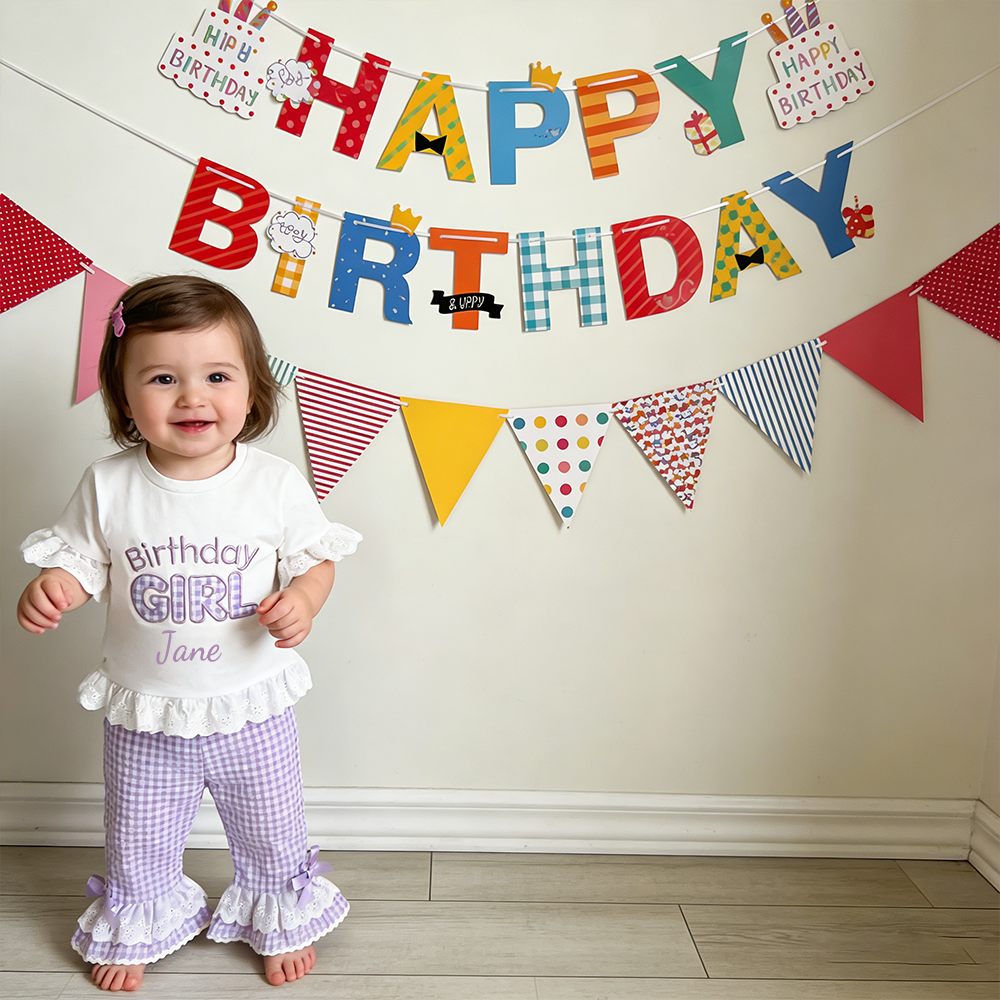 Personalized Birthday Girl Two-Piece Outfit| Cloth271