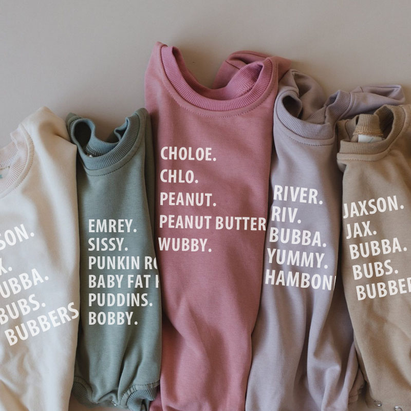 Personalized Kids Name Sweatshirt Romper| Cloth50