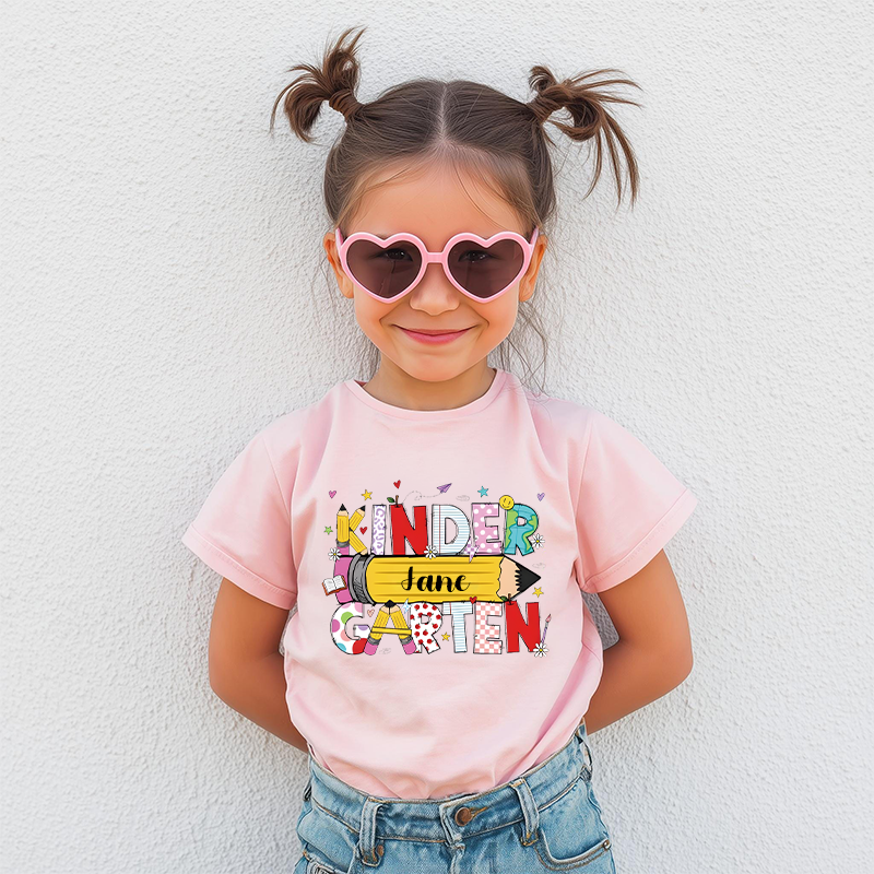 Personalized Girls Back To School Name T-Shirt| Cloth1488