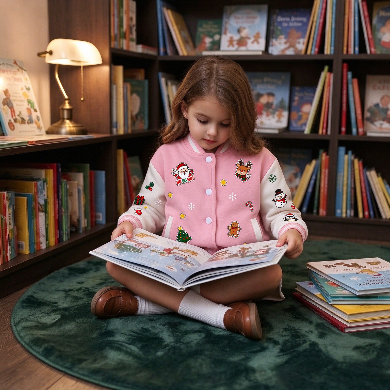 Personalized Christmas Varsity Jacket for Kids | YESMC39
