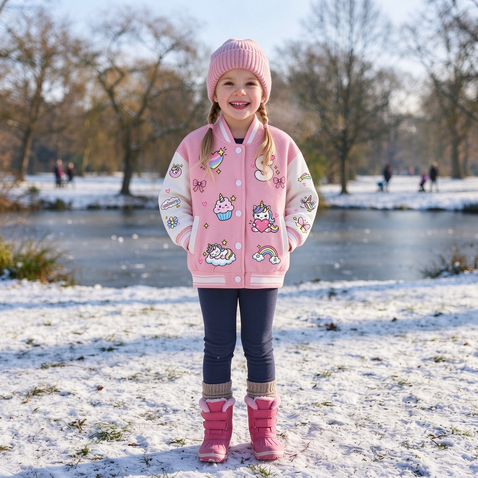 Personalized Kids Unicorn Varsity Jacket | Cloth290