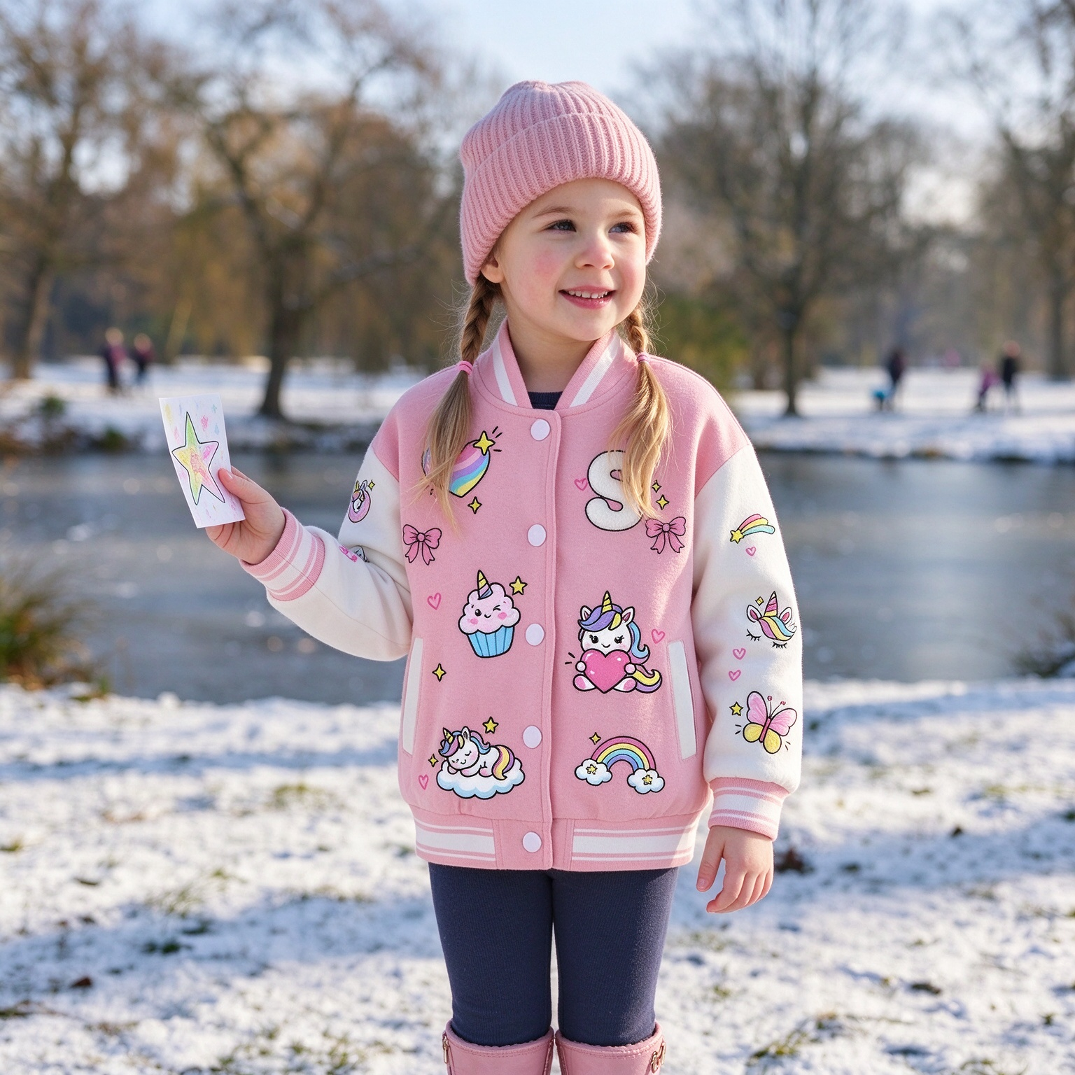 Personalized Kids Unicorn Varsity Jacket | Cloth290