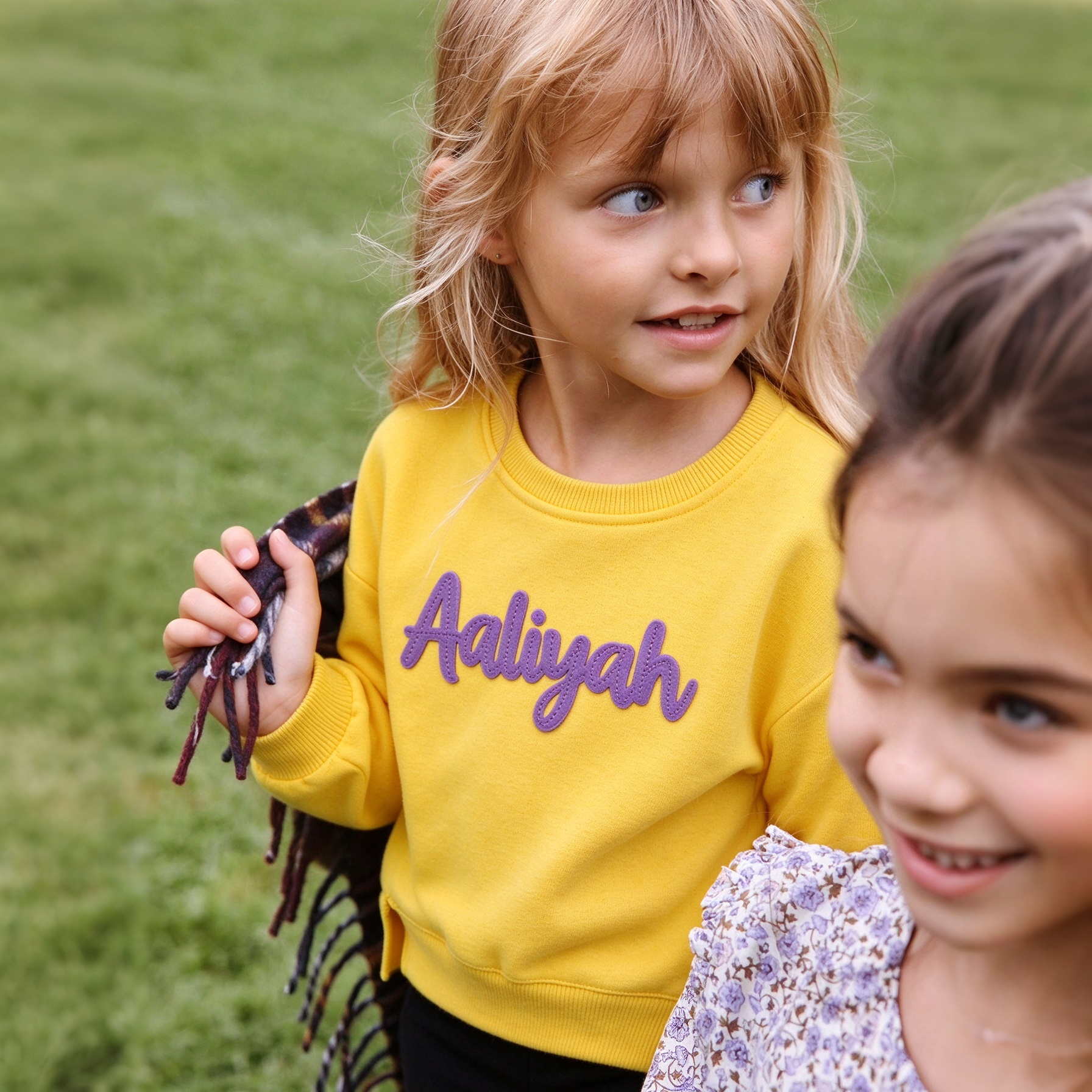 Personalized Hand-Embroidered Kid Cozy Soft Crewneck Sweatshirt | Cloth293