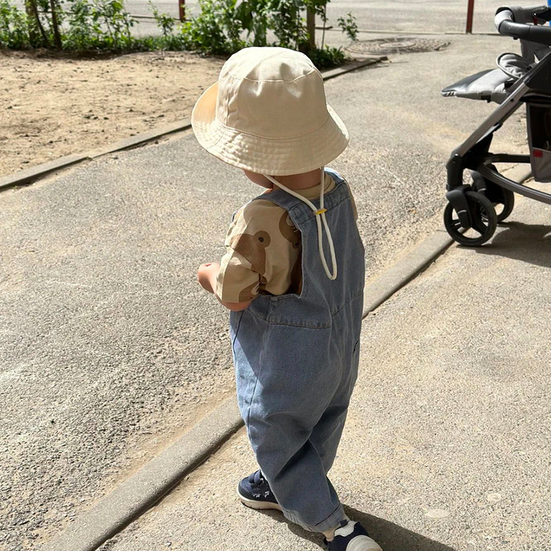 Personalized Kids Oversized Denim Loose Overalls| Pants07