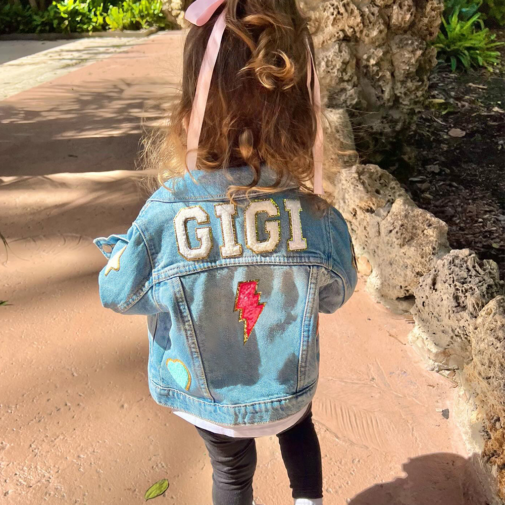 Personalized Hand Patch Kids Denim Jacket | inJacket33