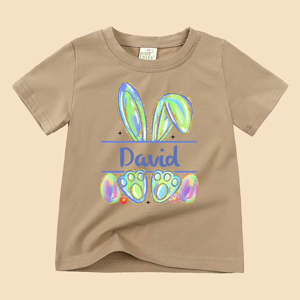 Personalized Kid Cozy Soft Easter Bunny T-Shirt | inTee13