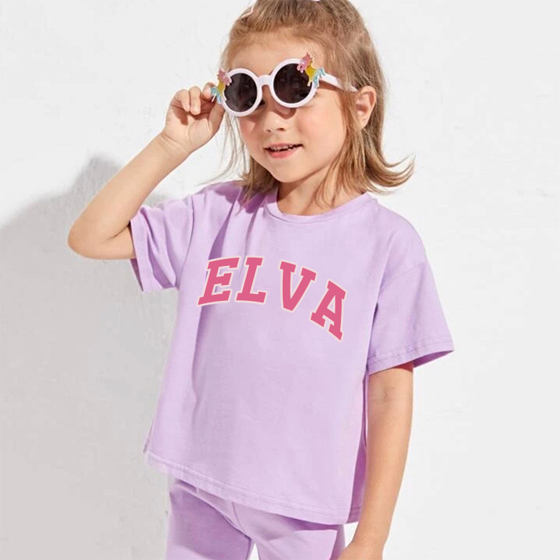Personalized Girls Name Summer Short Set | Cloth0601