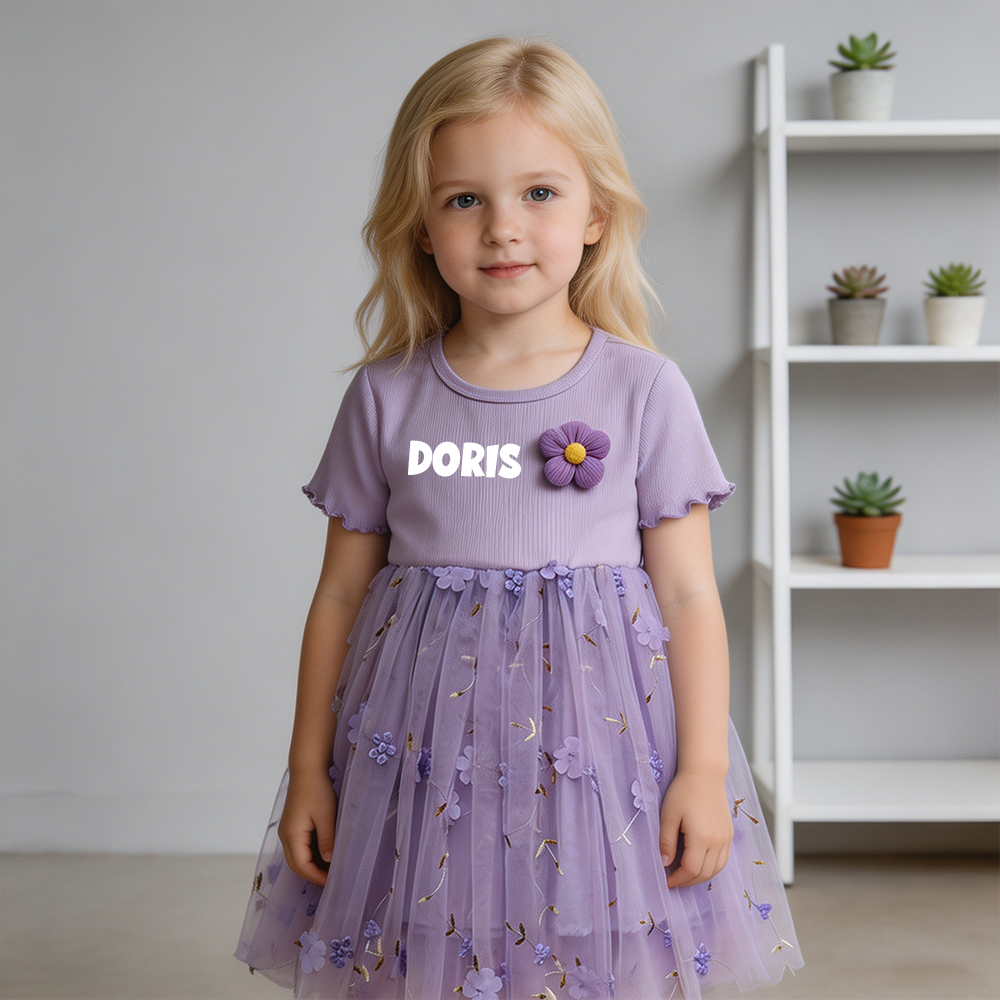 Personalized Girl Floral Summer Dress| Dress105
