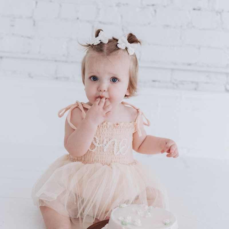 Personalized Baby Tutu Embroidered One Birthday Romper| BBCloth41