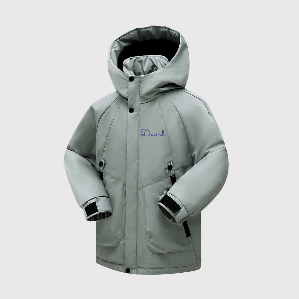 Personalized Kids Winter Warm Windproof Water-Resistant Jacket| Cloth254