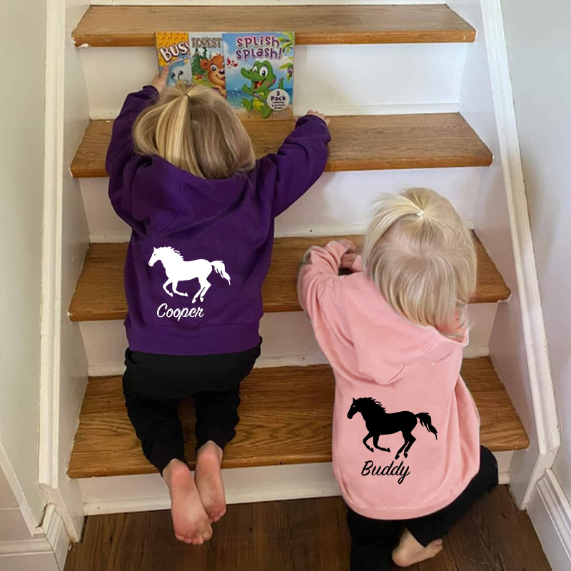 Personalized Kids Name Horse Cozy Hoodie| Cloth11602