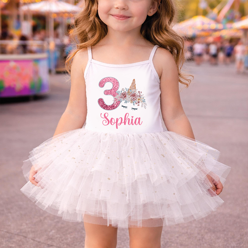 Personalized Girl Birthday Unicorn Tutu Dress| Dress97