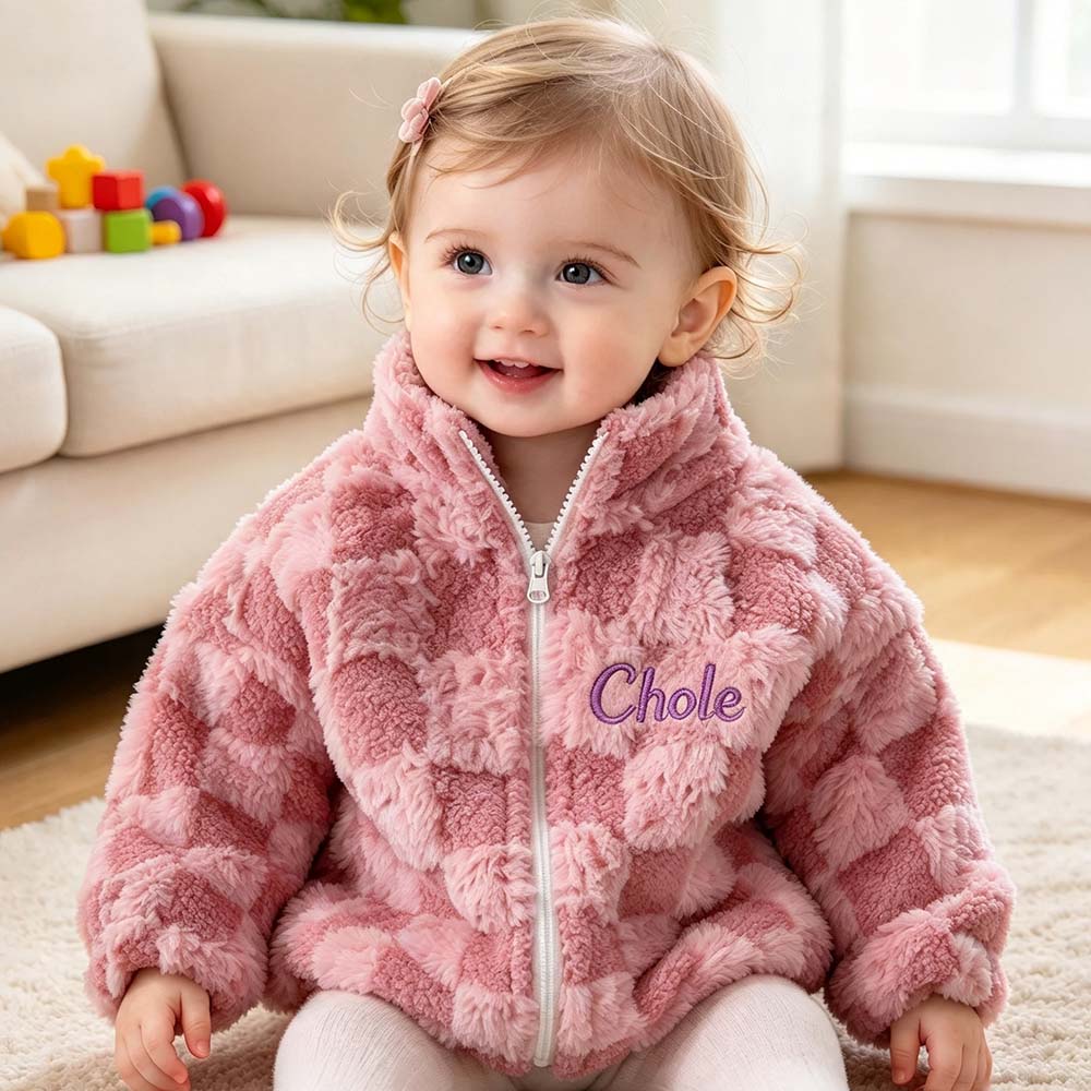 Personalized Embroidered Kids Fleece-Lined & Thickened Winter Jacket | Cloth295