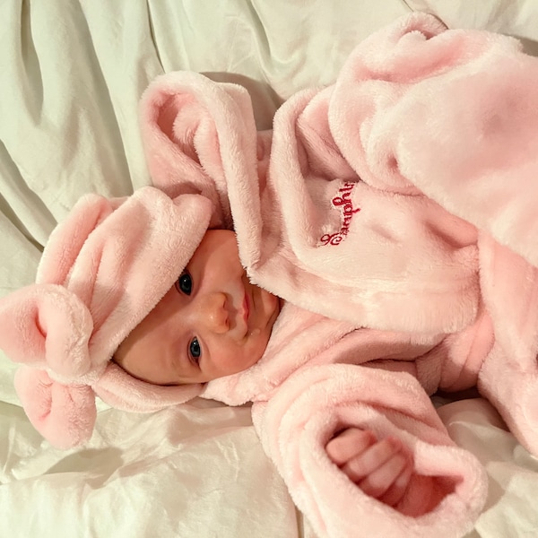 Personalized New Baby Cozy Shower Robe| BBcloth83