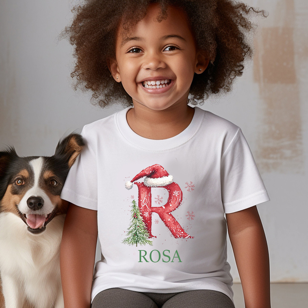 Personalized Family Christmas Monogrammed Name T-Shirt| Match0426