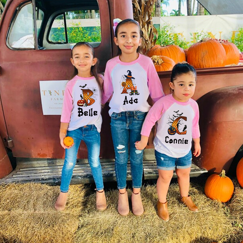 Personalized Kids Halloween Long Sleeves Shirt| Cloth12456