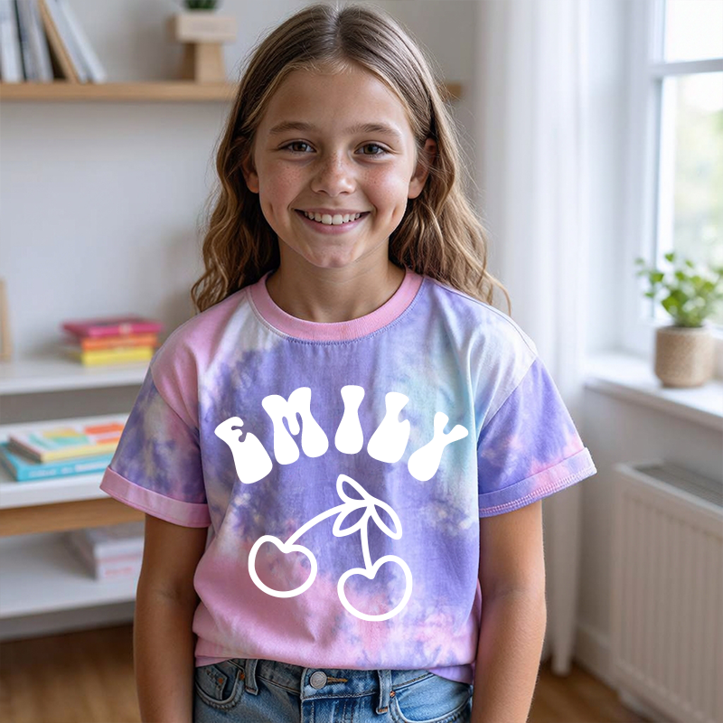 Personalized Kid Tie Dye Short Sleeve Tee| Cloth28402