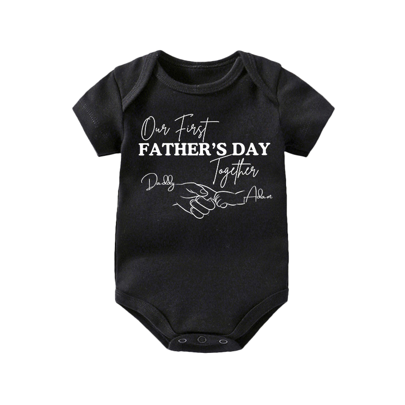 Personalized Happy First Father's Day Cozy Onesie| BBcloth2226
