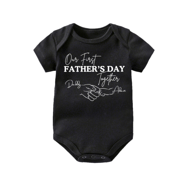 Personalized Happy First Father's Day Cozy Onesie| BBcloth2226