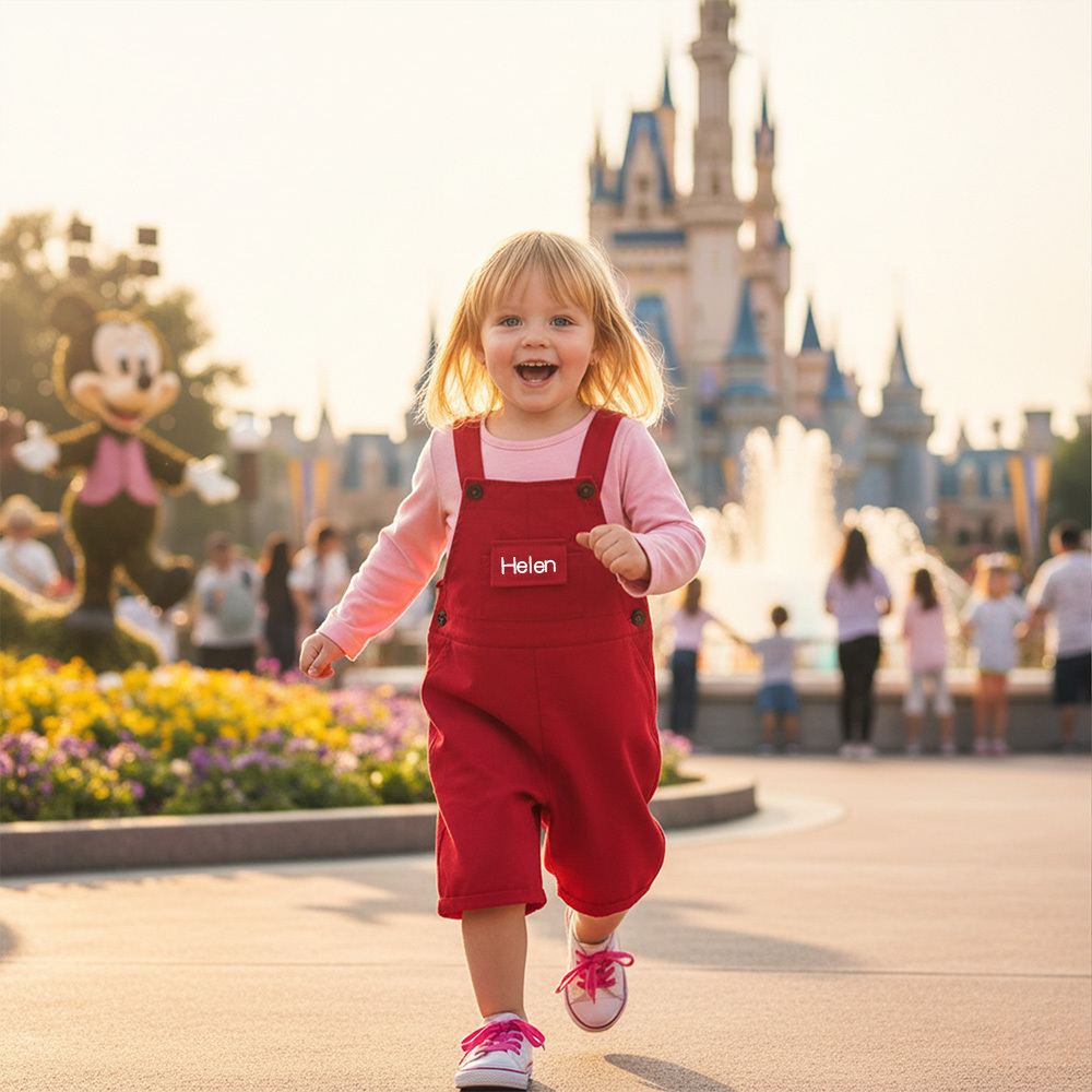 Personalized Kids Multicolor Cozy Overalls| Pants30