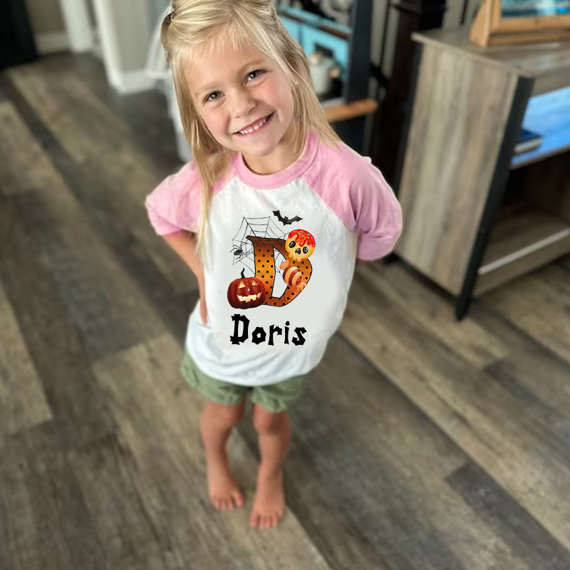 Personalized Kids Halloween Long Sleeves Shirt| Cloth12456