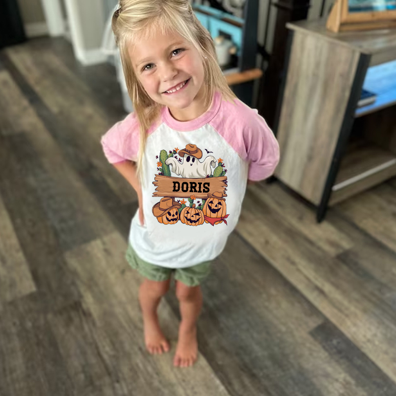 Personalized Kids Halloween Long Sleeves Shirt| Cloth12457