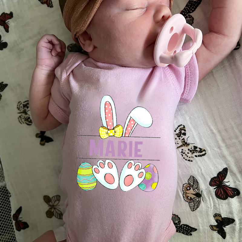 Personalized Baby Easter Cozy Onesie| BBCloth20