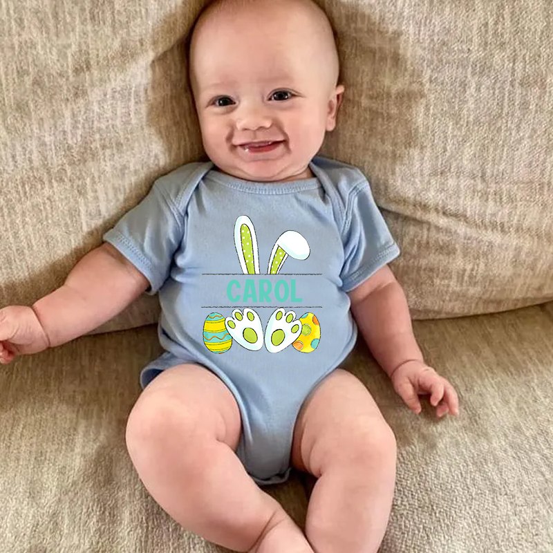 Personalized Baby Easter Cozy Onesie| BBCloth20