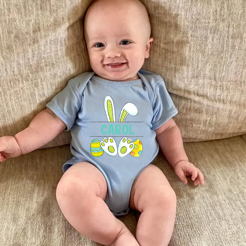 Personalized Baby Easter Cozy Onesie| BBCloth20