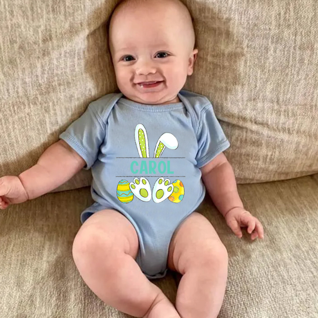 Personalized Baby Easter Cozy Onesie| BBCloth20