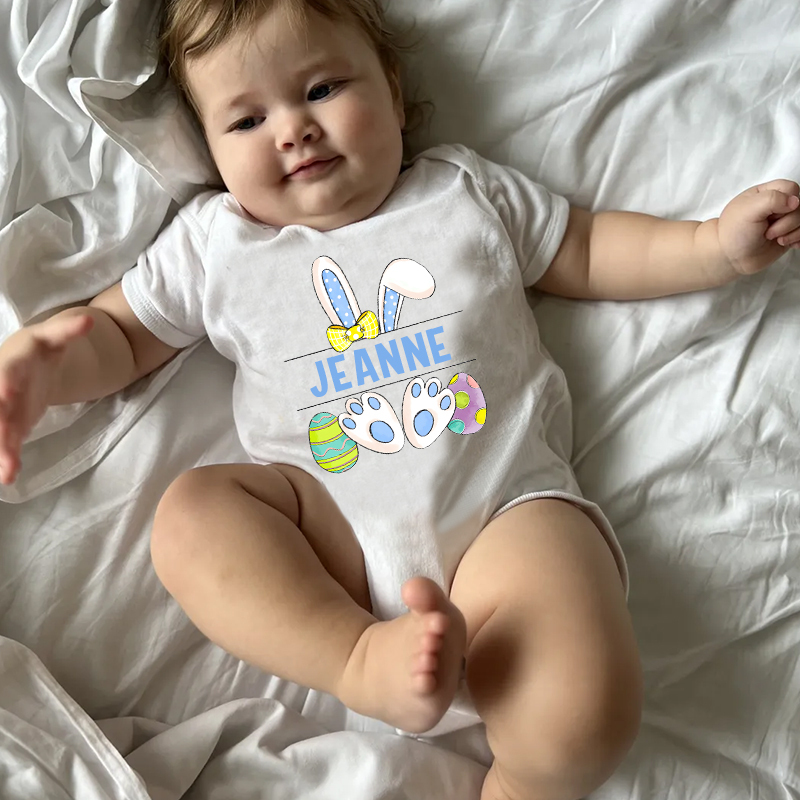 Personalized Baby Easter Cozy Onesie| BBCloth20