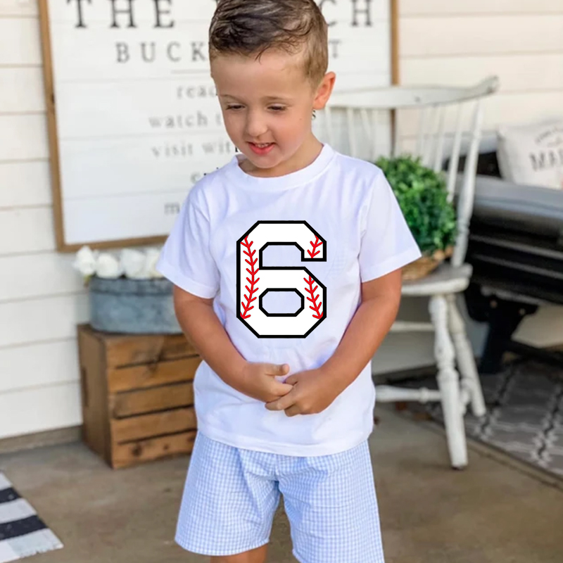Personalized Kids Baseball Numbers T-Shirts| Cloth149