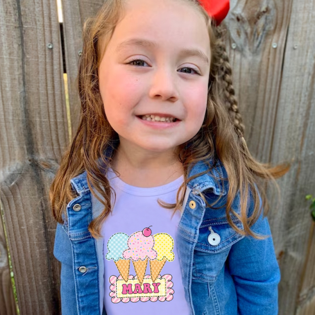 Personalized Girls Short Sleeve Ruffle Shirt| Cloth142
