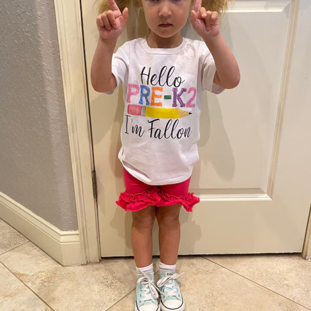 Personalized Kids Hello Pre-k T-Shirt| Cloth144