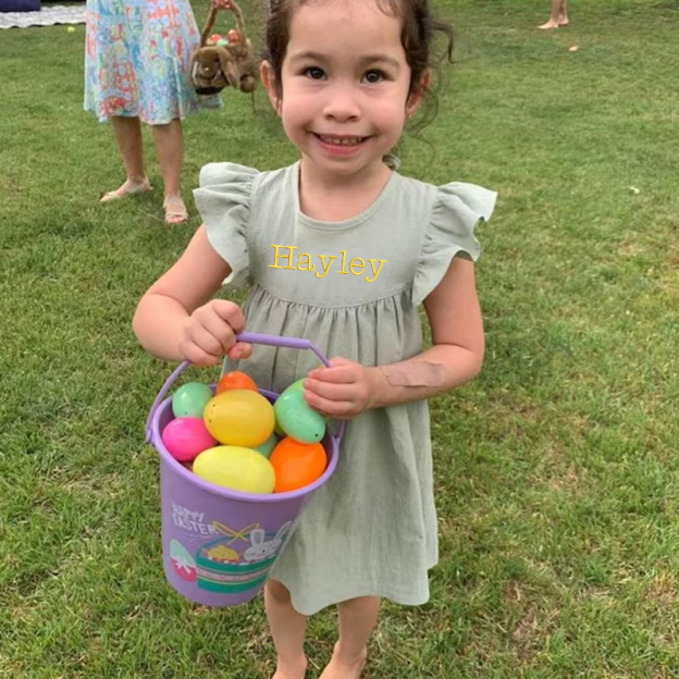 Personalized GirlsSleeveless Ruffle Dress| Dress01