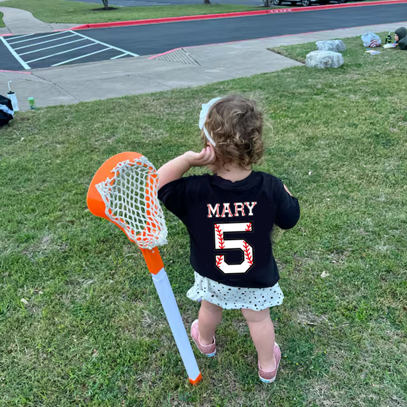 Personalized Girls Baseball Sister T-Shirt| Cloth148