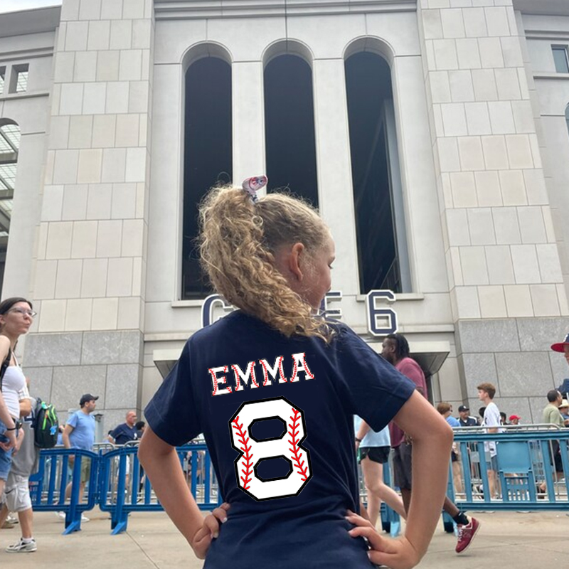 Personalized Girls Baseball Sister T-Shirt| Cloth148