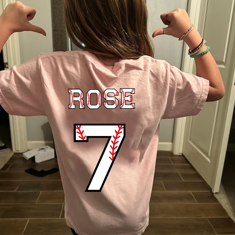 Personalized Girls Baseball Sister T-Shirt| Cloth148