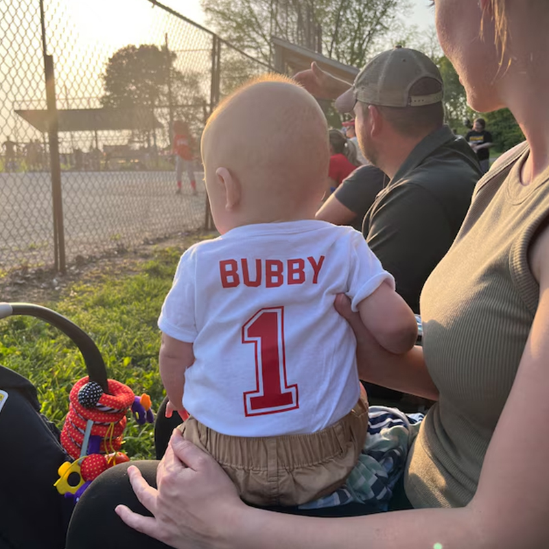 Personalized Baby Newborn Baseball Onesie| BBCloth36