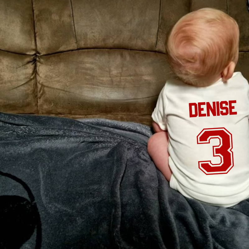 Personalized Baby Newborn Baseball Onesie| BBCloth36