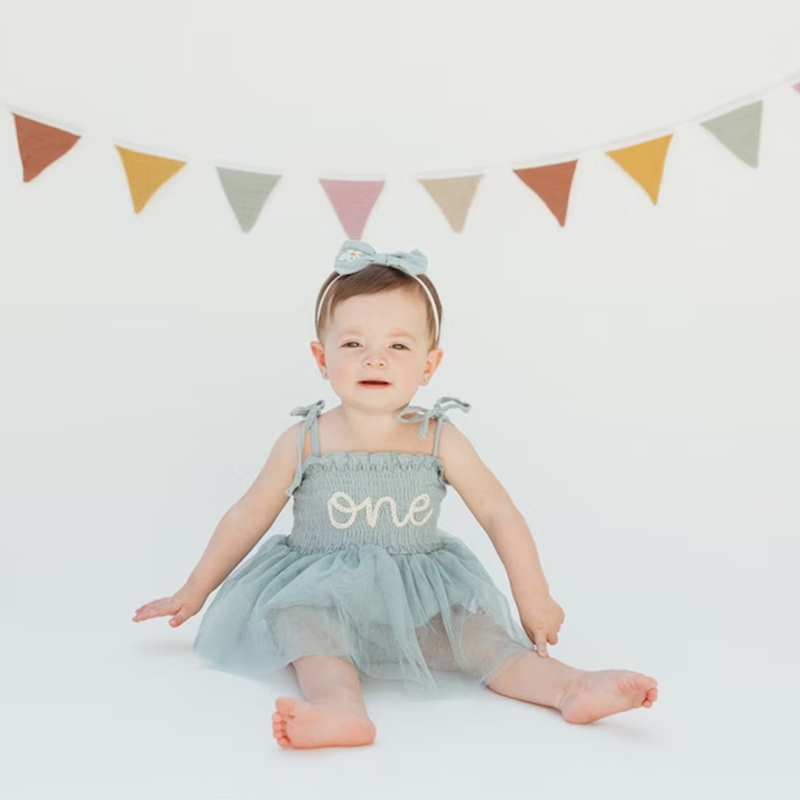 Personalized Baby Tutu Embroidered One Birthday Romper| BBCloth41