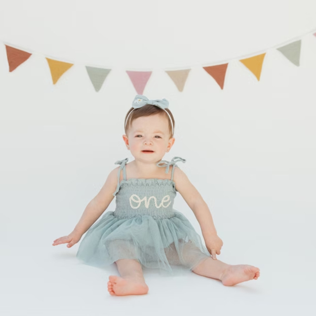 Personalized Baby Tutu Embroidered One Birthday Romper| BBCloth41
