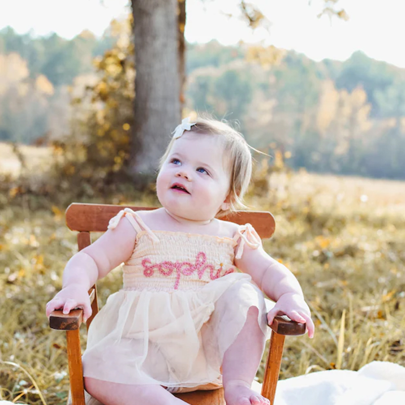 Personalized Baby Embroidered Baby Romper| BBCloth40