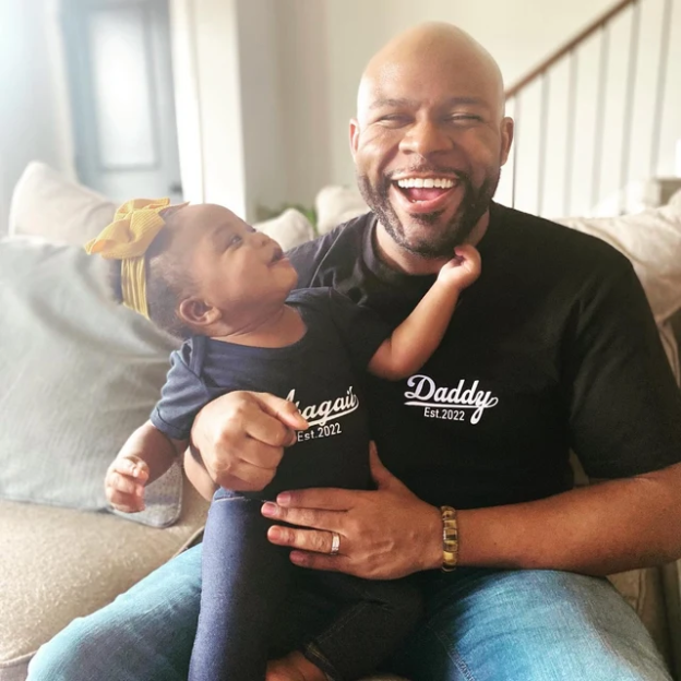 Personalised Daddy and Baby Matching T-shirt| | Match01