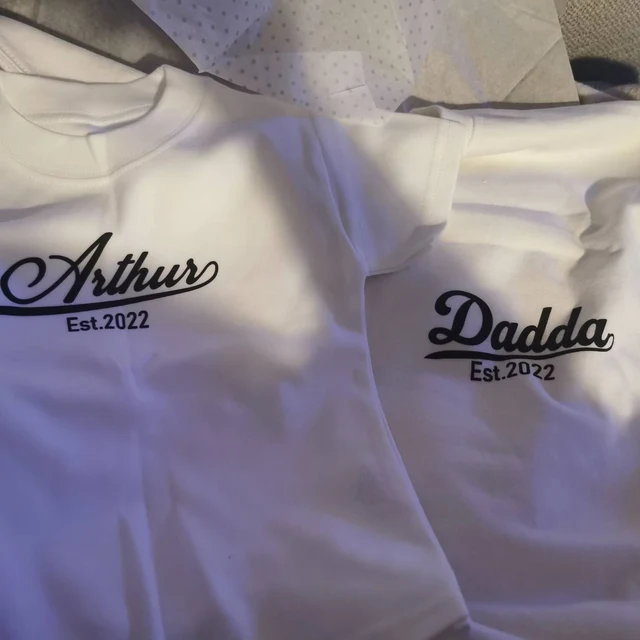 Personalised Daddy and Baby Matching T-shirt| | Match01