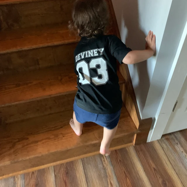 Personalised Dad and Baby Last Name Number Matching Shirts| Match03