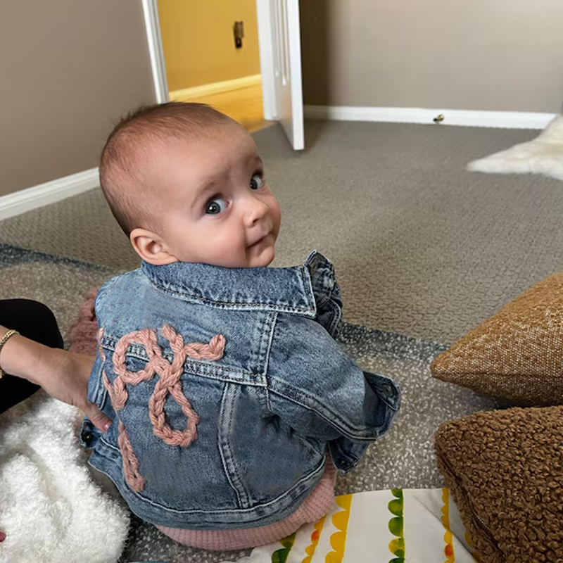 Personalized Kids Hand Embroidered Denim Jacket| Cloth161