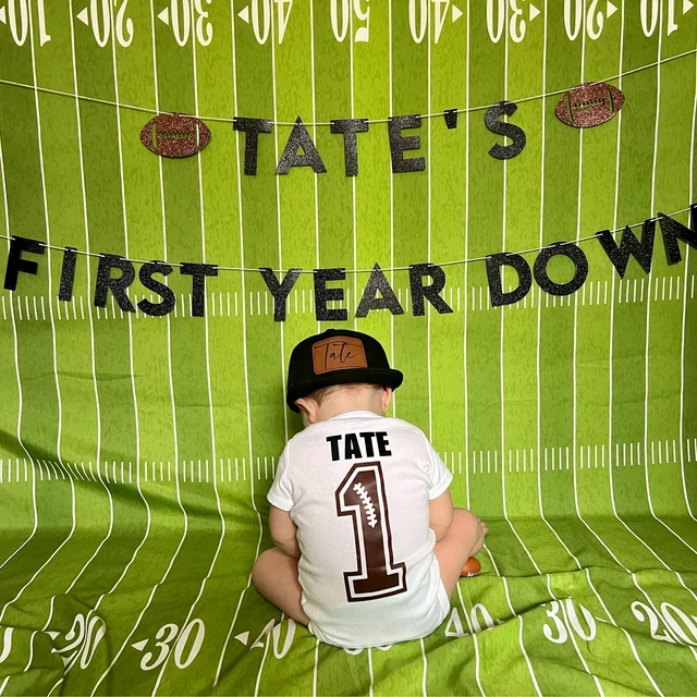 Personalized Baby Football Birthday Cozy Onesie| BBCloth58