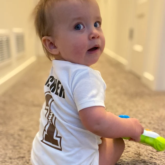 Personalized Baby Football Birthday Cozy Onesie| BBCloth58